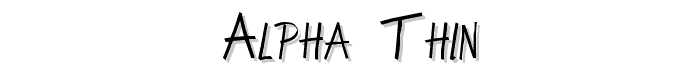 Alpha Thin font